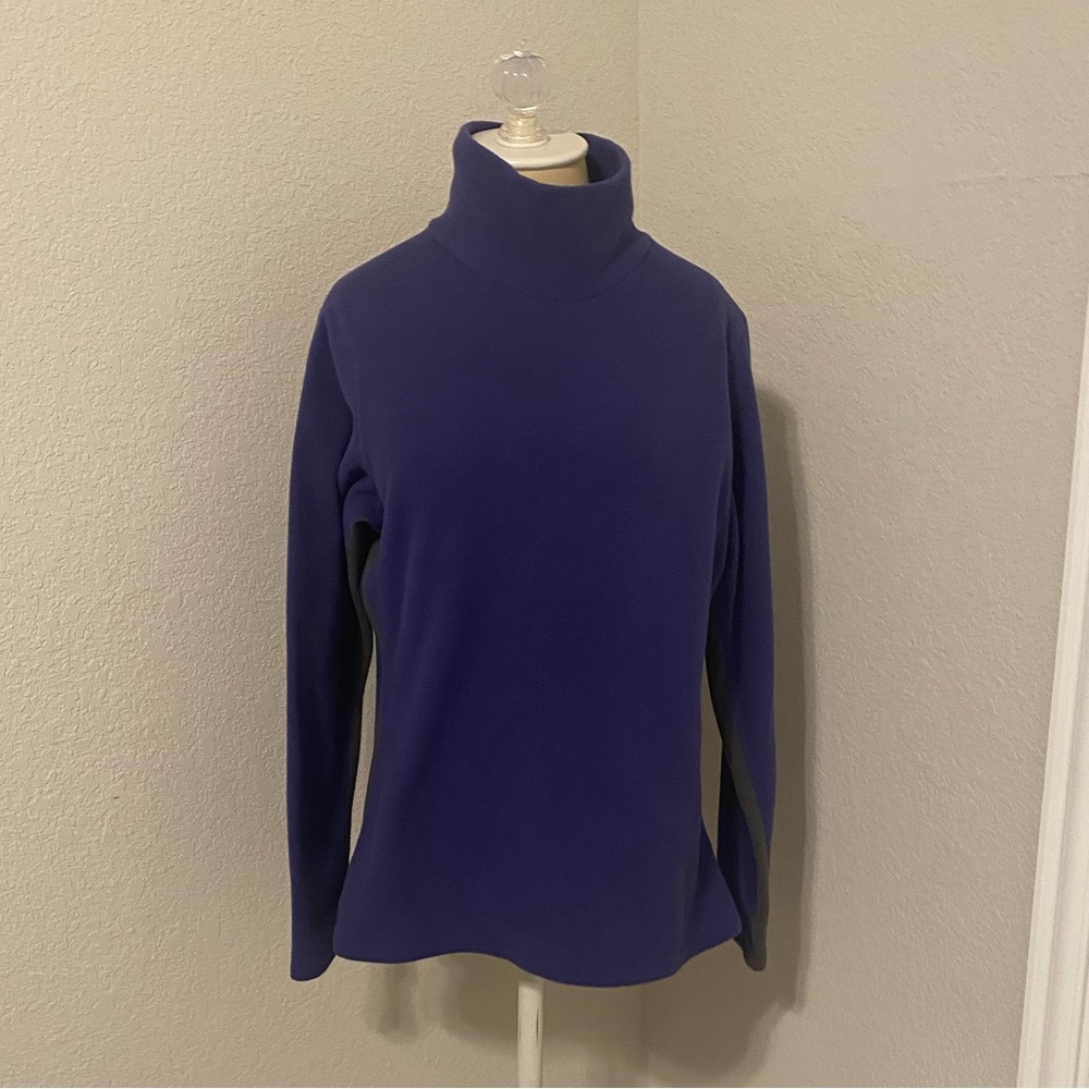 Marker Blue/Purple Fleece Long Sleeve Turtleneck